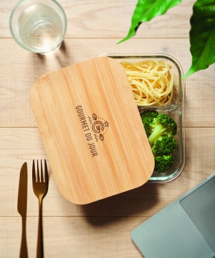 Logotrade promotional products photo of: Glass lunch box with bamboo lid