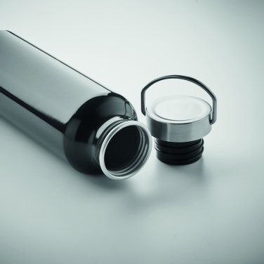 Logotrade promotional giveaway image of: Recycled aluminum bottle 500 ml with a stainless steel handle cap