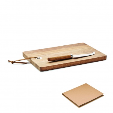 Logo trade advertising products image of: Acacia wood cheese board set Hannover