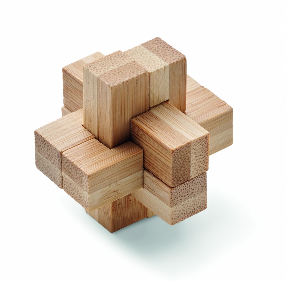 Logotrade advertising product picture of: Bamboo brain teaser puzzle