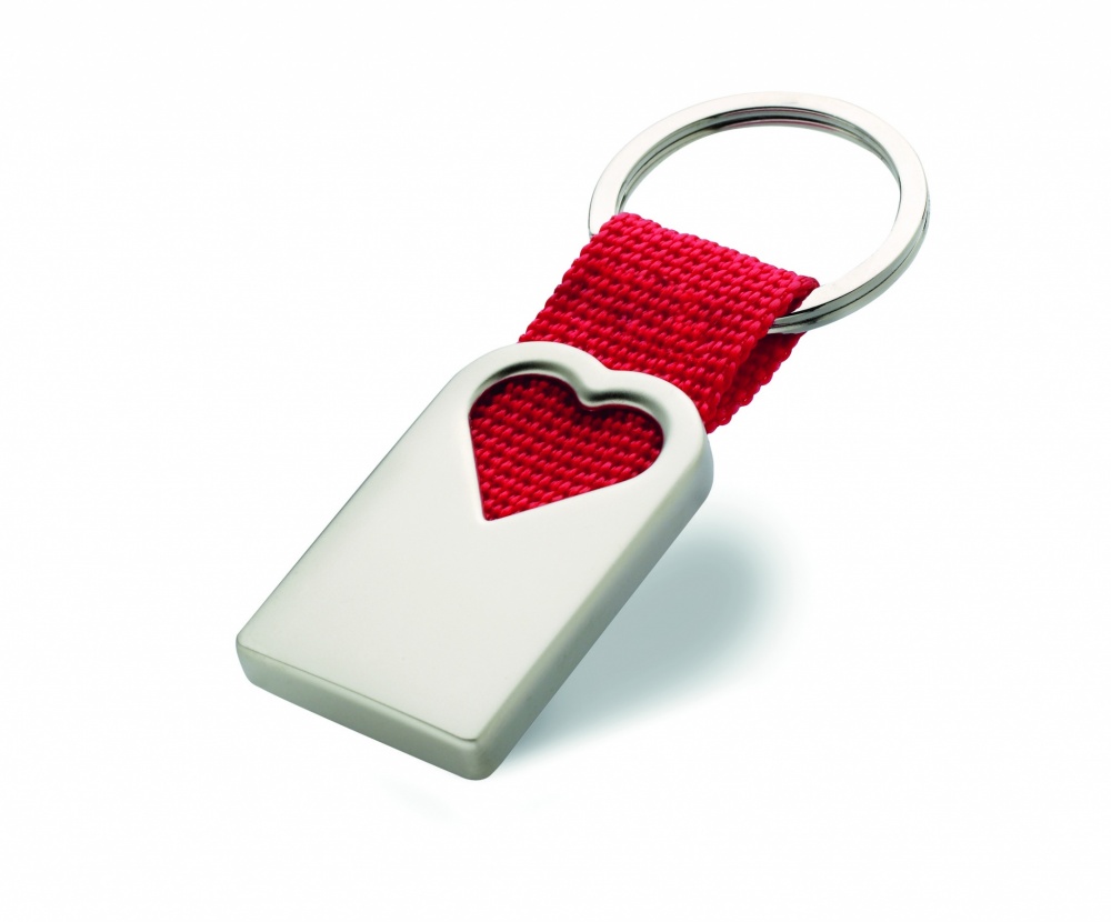 Logotrade business gifts photo of: Heart metal key ring Kemi