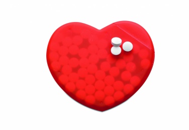 Logo trade promotional items image of: Heart shape peppermint box