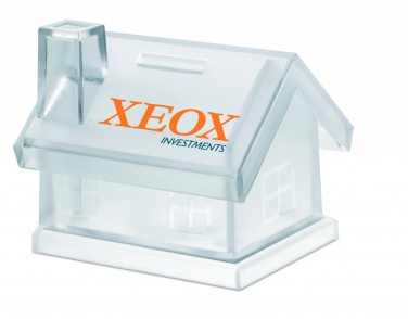 Logotrade advertising product image of: Plastic house coin bank