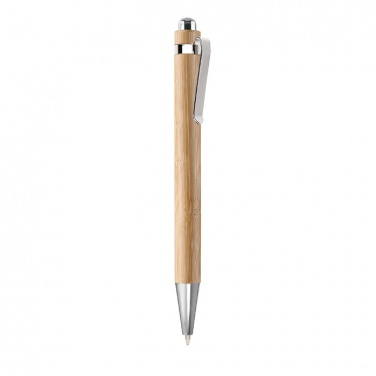 Logo trade advertising product photo of: Bamboo automatic ball pen