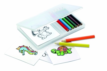 Logo trade promotional gifts image of: Wooden pencil colouring set