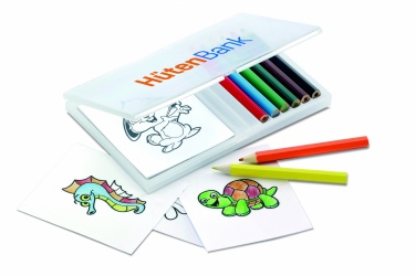Logo trade promotional merchandise picture of: Wooden pencil colouring set