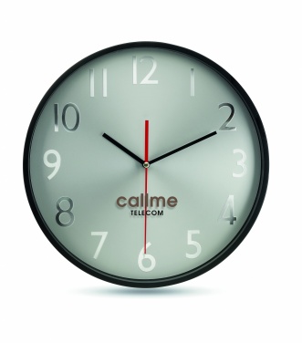 Logotrade promotional gift picture of: Wall clock w silver background