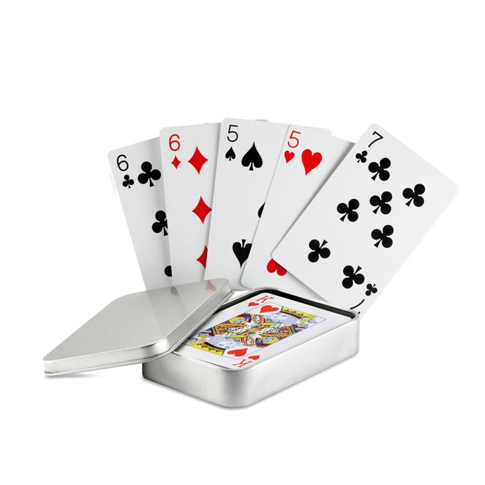 Logotrade corporate gift picture of: Playing cards in tin box