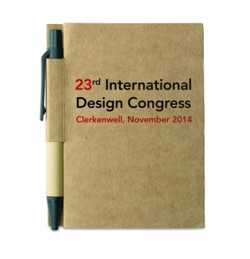 Logo trade promotional gifts image of: Recycled notebook with pen