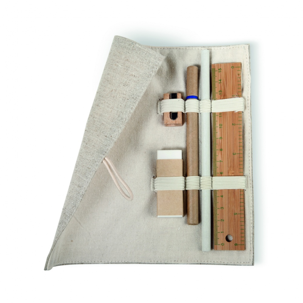 Logotrade promotional giveaway picture of: Stationary set in cotton pouch