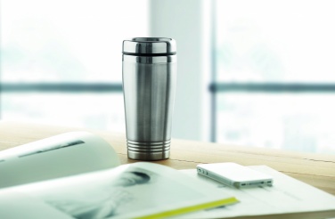 Logotrade promotional product picture of: Double wall travel cup 400ml
