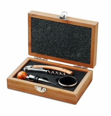Logotrade promotional giveaways photo of: Wine set in bamboo box