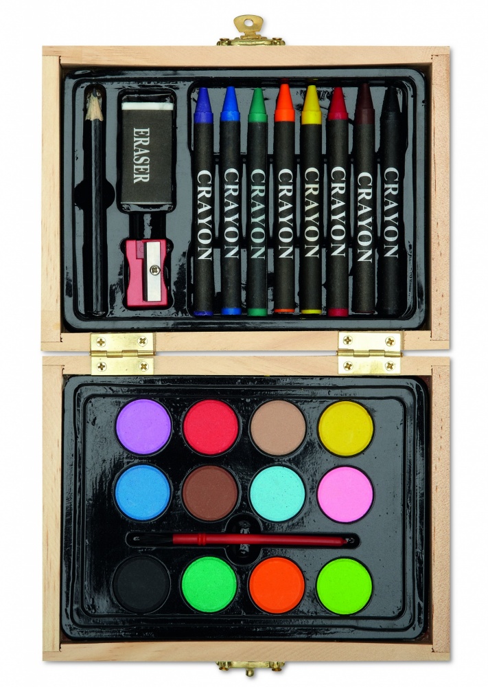 Logotrade promotional giveaway image of: Painting set in wooden box