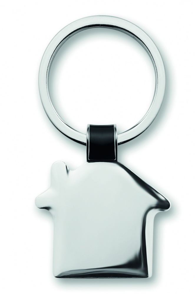 Logo trade advertising product photo of: House shaped key ring Riga