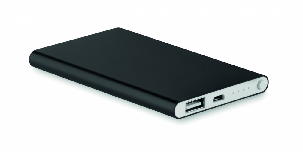 Logo trade business gift photo of: Flat power bank 4000 mAh