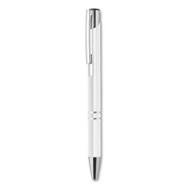 Logo trade advertising products image of: Push button aluminium pen BERN