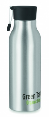 Logotrade advertising product image of: Single-walled 500 ml aluminum bottle with a PP cap and a silicone strap