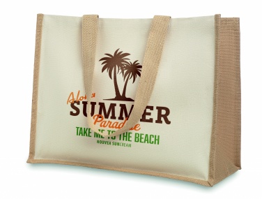 Logo trade corporate gifts picture of: Jute and canvas shopping bag