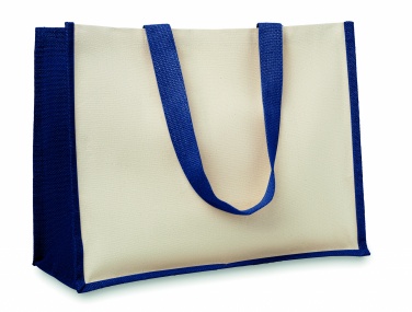 Logo trade promotional merchandise photo of: Jute and canvas shopping bag