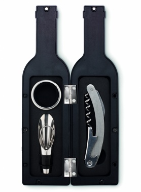 Logo trade promotional giveaways picture of: Bottle shape wine set