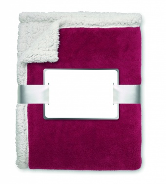 Logo trade promotional merchandise photo of: Blanket coral fleece/ sherpa
