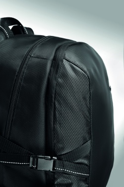 Logo trade promotional giveaway photo of: Polyester laptop backpack