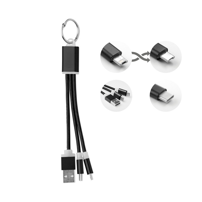 Logotrade corporate gift picture of: key ring with USB type C cable Salaspils