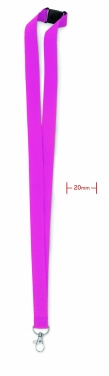 Logo trade promotional gifts image of: Lanyard with metal hook 20 mm