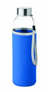 Logo trade corporate gifts image of: Glass bottle in pouch 500ml
