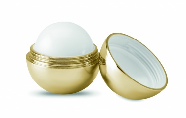 Logo trade promotional giveaways picture of: Round lip balm UV finish