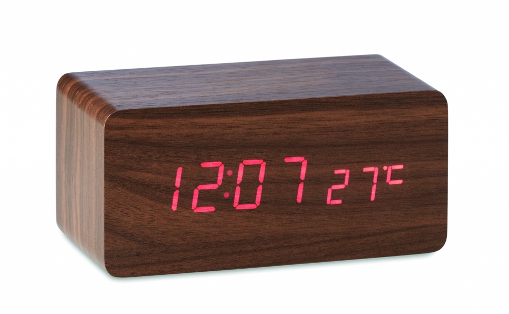 Logotrade advertising product picture of: LED clock/5W wireless charger