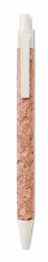 Logo trade promotional giveaways image of: Cork/ Wheat Straw/ABS ball pen