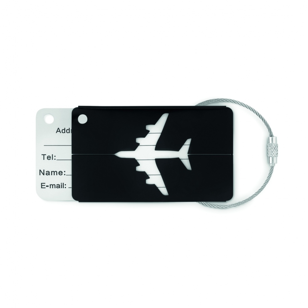 Logo trade promotional item photo of: Aluminium luggage tag