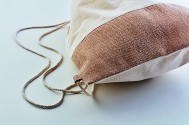 Logotrade promotional gift image of: Drawstring bag w/ jute details