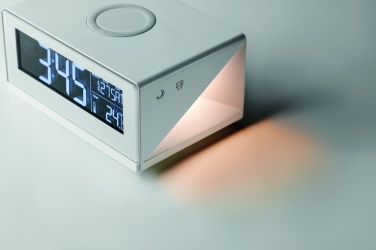 Logotrade corporate gift image of: LED clock & wireless charger5W