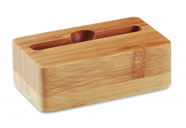 Logo trade corporate gifts picture of: Bamboo phone stand-amplifier CARACOL