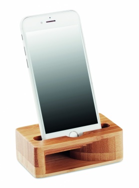 Logotrade business gift image of: Bamboo phone stand-amplifier CARACOL