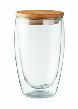 Logo trade promotional merchandise image of: Double wall  glass 450 ml Frankfurt
