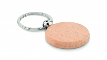 Logotrade advertising product image of: Round wooden key ring Saldus