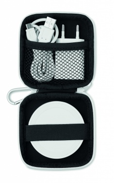 Logo trade business gift photo of: Wireless charger travel set