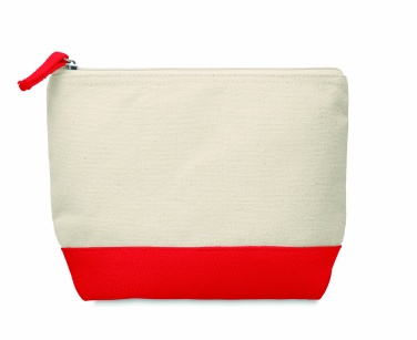Logo trade promotional item photo of: Bicolour cotton cosmetic bag