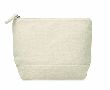 Logo trade promotional merchandise photo of: Bicolour cotton cosmetic bag