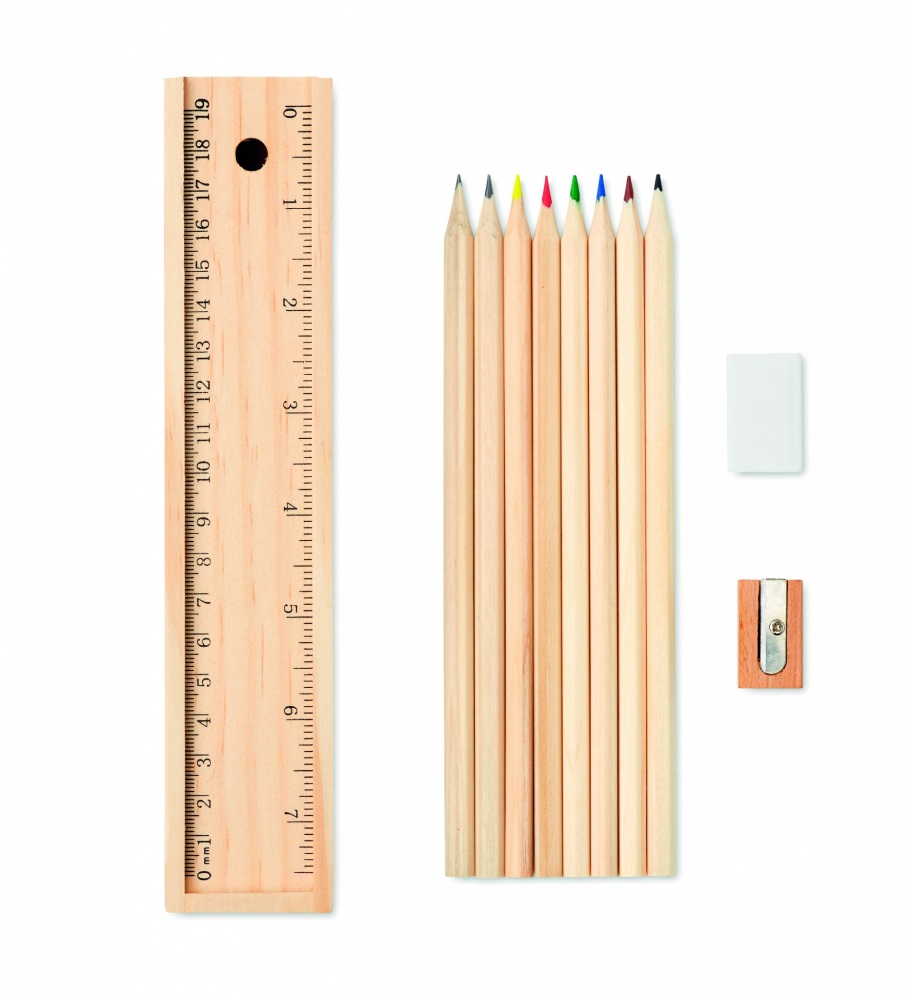 Logotrade promotional item image of: Stationery set in wooden box