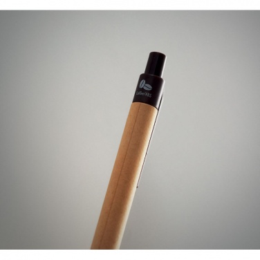 Logo trade promotional item photo of: Push ball pen coffee husk/ABS