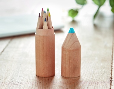 Logo trade advertising products picture of: 6 pencils in wooden box