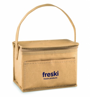 Logo trade corporate gifts image of: 6 can woven paper cooler bag