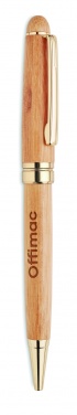 Logotrade promotional product picture of: Bamboo twist-action ballpoint pen in a box
