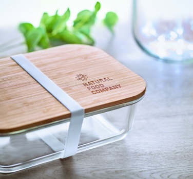 Logo trade promotional products picture of: Glass lunchbox with bamboo lid