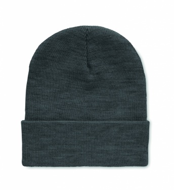 Logo trade promotional gift photo of: Beanie in RPET with cuff
