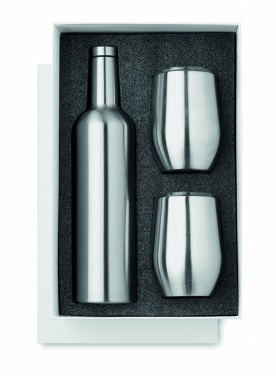 Logo trade promotional merchandise image of: Double walled bottle & mug set